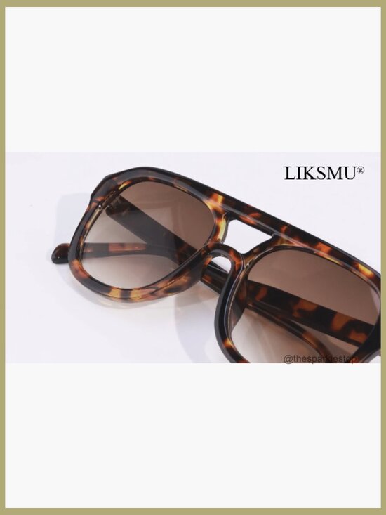 Retro Aviator Sunglasses Square Pilot Shades Polycarbonate Lens